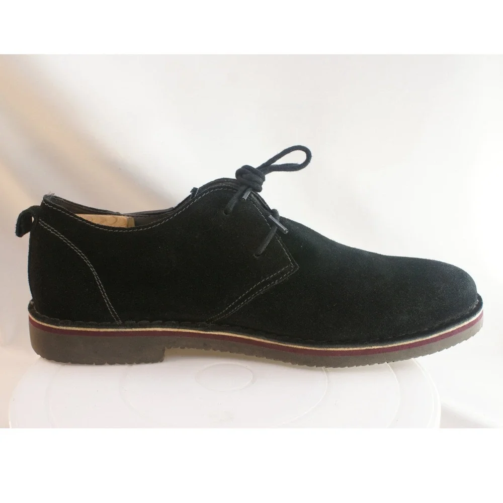 Propet Mens‎ MCX022S Black Suede Leather Oxford Lace Up Shoes Size 13 M
